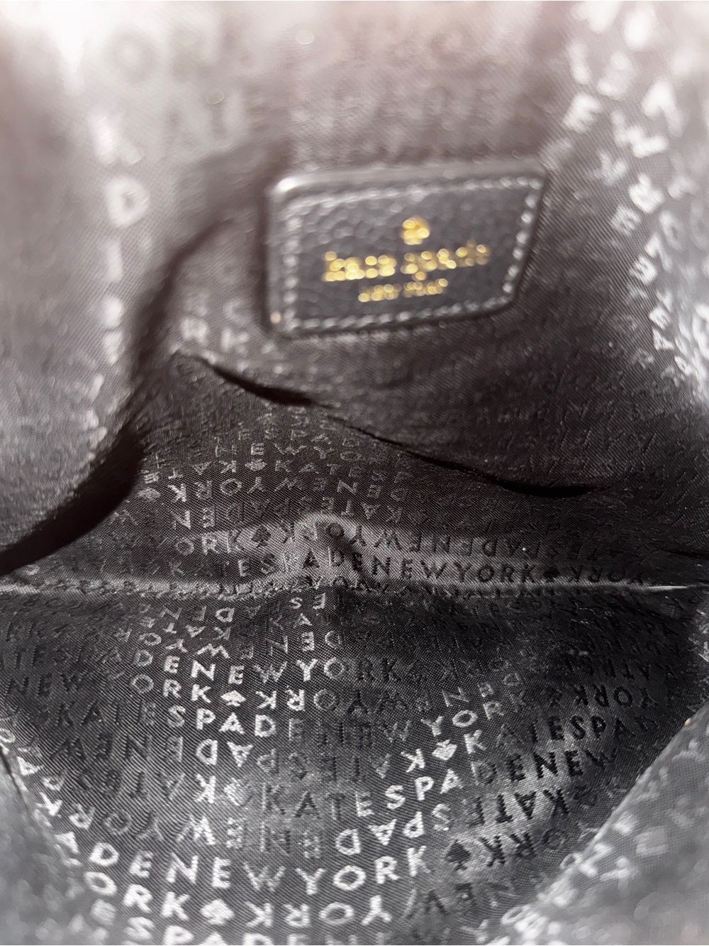 Kate Spade New York Black Pebbled Leather Crossbody Bag Adjustable Strap - Picture 12 of 16